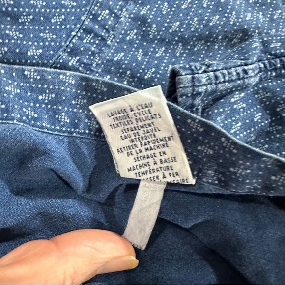 Polo Ralph Lauren Slim Men Blue Geometric Dot Print Long Sleeve Button Up Sz XXL - Picture 8 of 11